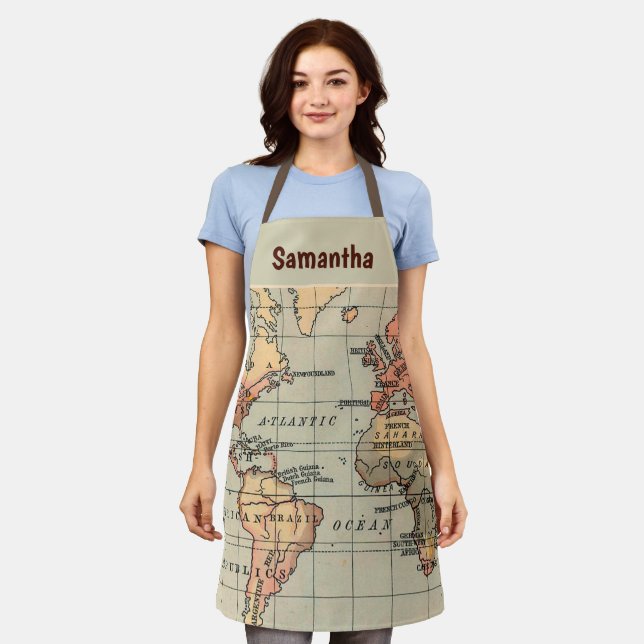 World Map  Apron (Worn)
