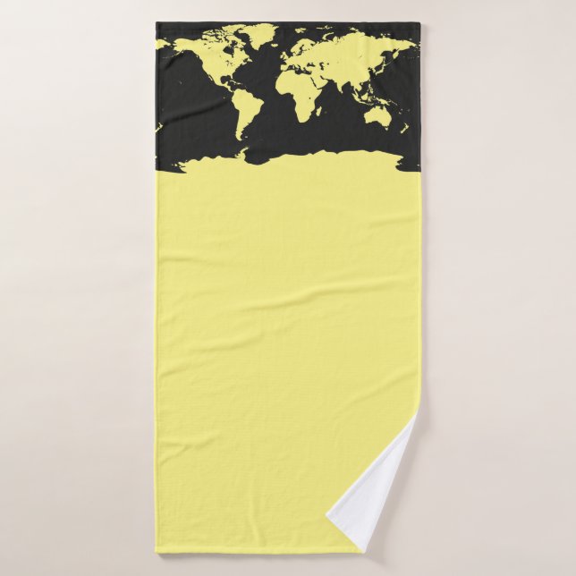World Map Bath Towel Set (Bath Towel)