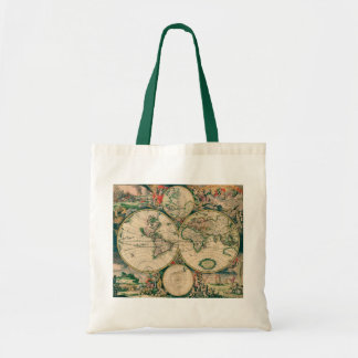 World Map Budget Tote