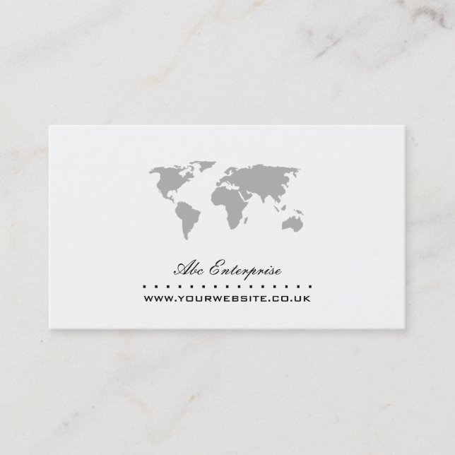 World Map Business Card (Front)