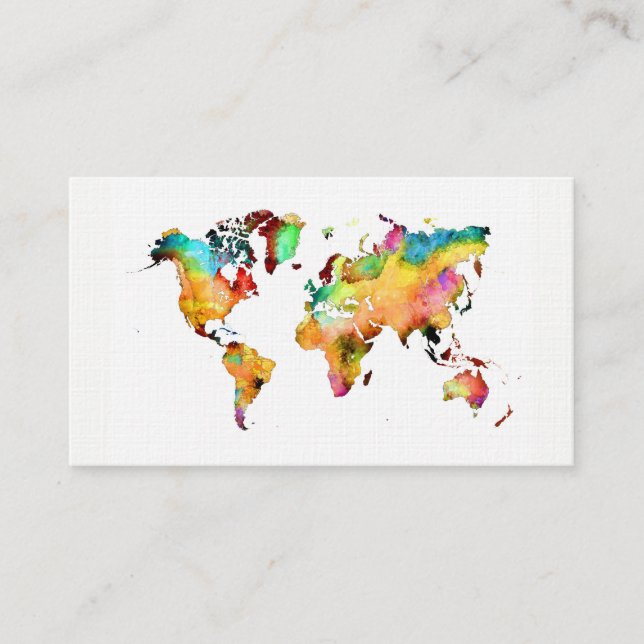 world map Business Cards (Front)