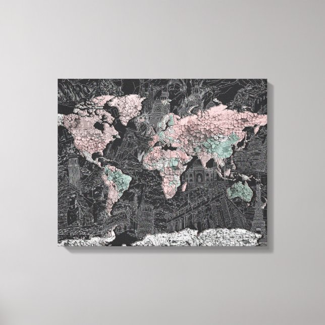 world map canvas print (Front)