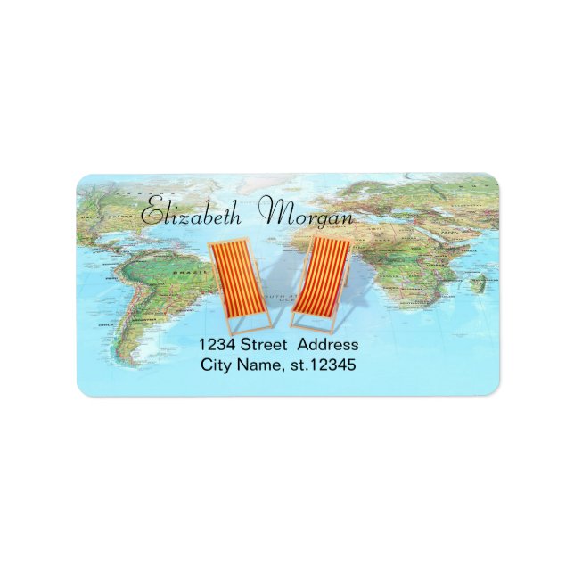 World Map,Chairs Label (Front)