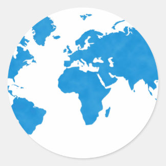 World Map Classic Round Sticker