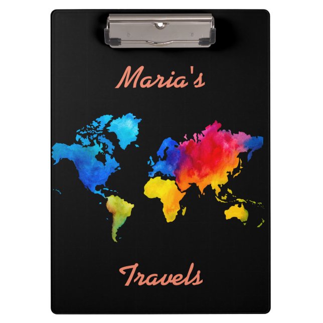 World Map. Clipboard (Front)
