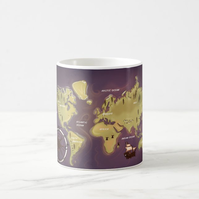 World Map Coffee Mug (Center)