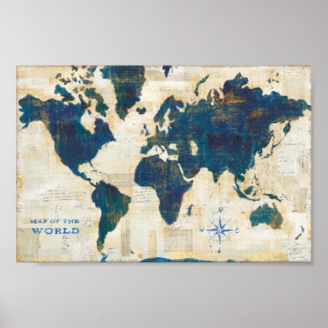 World Map Collage Poster (Front)