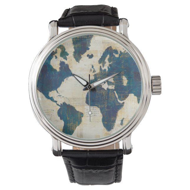 World Map Collage Watch (Front)
