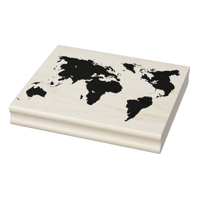 World Map Continent Design Stamp (Stamp)