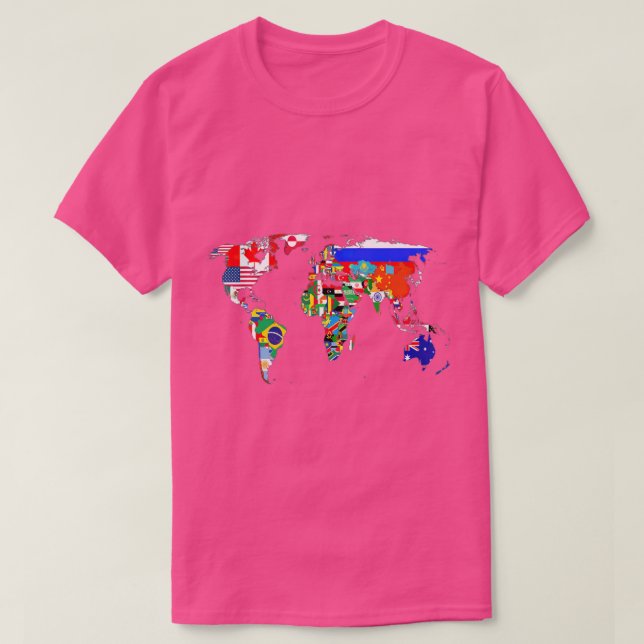 World Map Country Flag Atlas gigapixelstandardscal T-Shirt (Design Front)