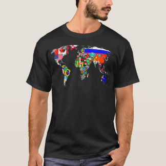 World Map Country Flag Atlas  T-Shirt