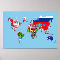 world map country flag symbol silhouette