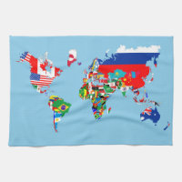 world map country flag symbol silhouette