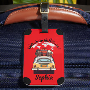World Map Customizable Travel Luggage Tag