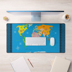 World Map  Desk Mat