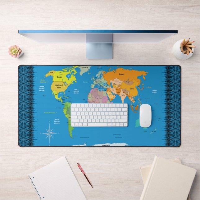 World Map  Desk Mat (Office 1)