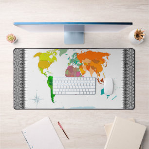 World Map  Desk Mat