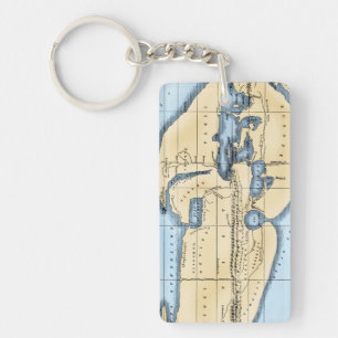 WORLD MAP: ERATOSTHENES KEY RING
