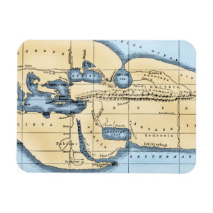 WORLD MAP: ERATOSTHENES MAGNET