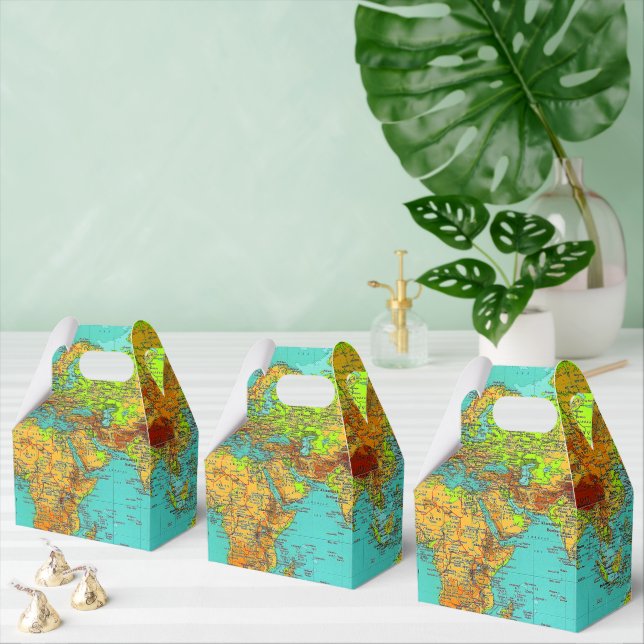World Map  Favour Box (Multiple)