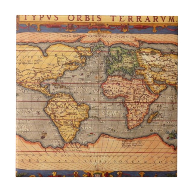 World map from 1601 tile (Front)