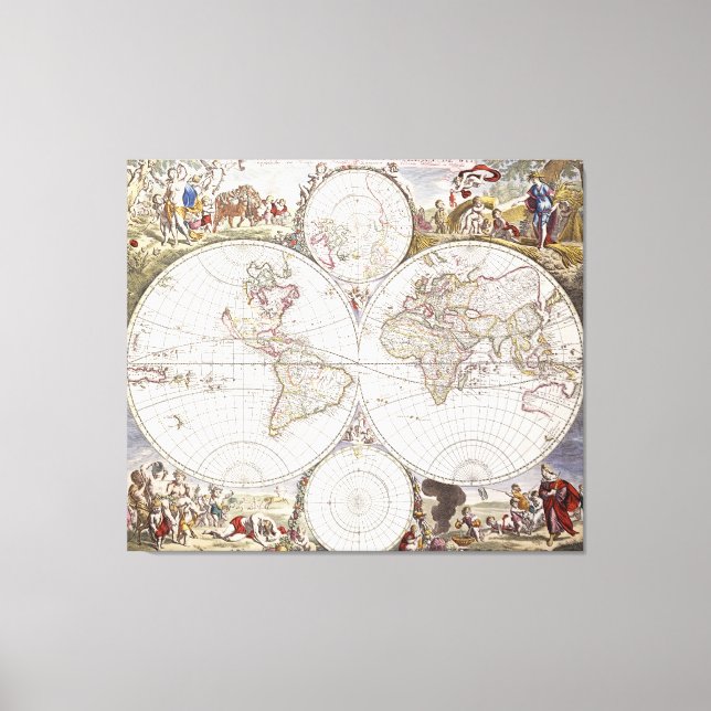 World Map from Atlas Maior Canvas Print (Front)