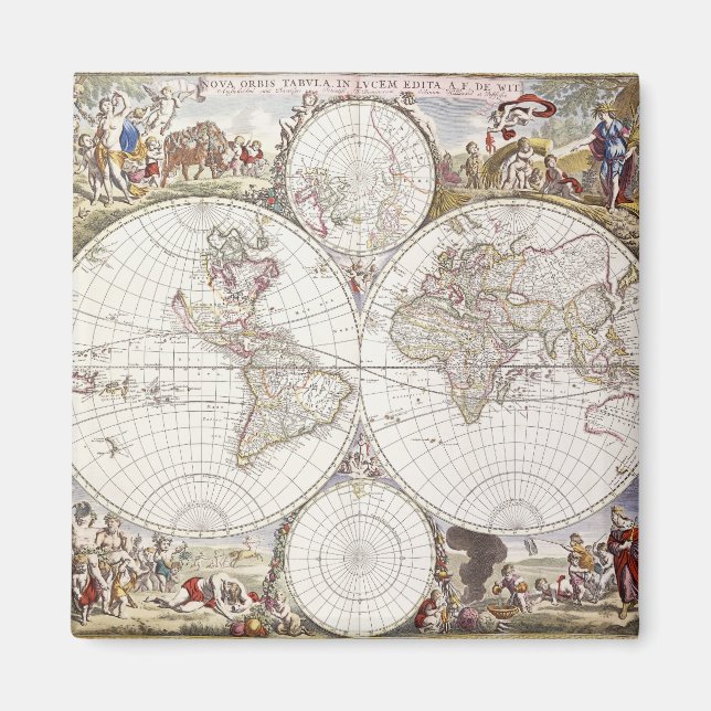 World Map from Atlas Maior Magnet (Front)