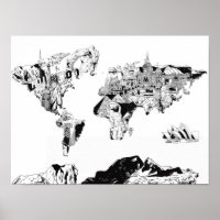 world map galaxy black and white 3