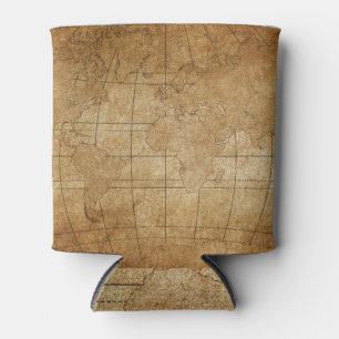 World Map: Global Exploration Guide Can Cooler