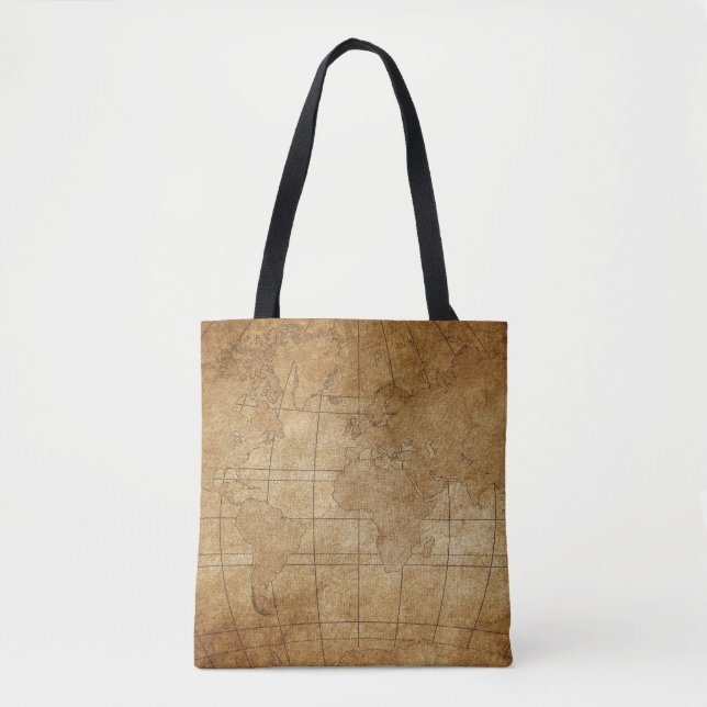 World Map: Global Exploration Guide Tote Bag (Front)
