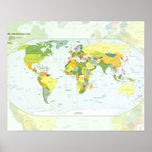World Map Globe Atlas Countries Poster