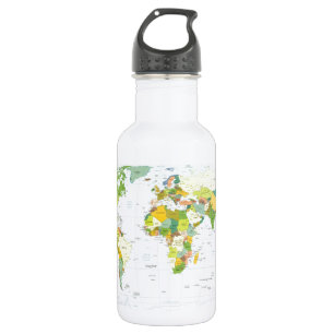 world+map+globe+country+atlas 532 ml water bottle