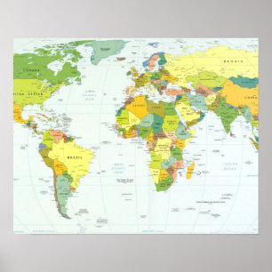 world+map+globe+country+atlas poster