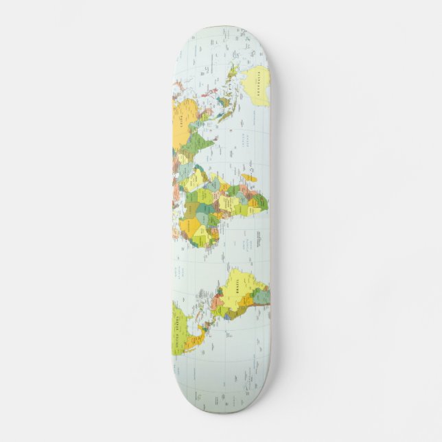world+map+globe+country+atlas skateboard (Front)