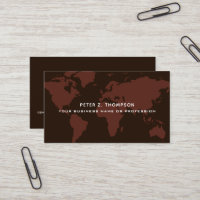 World Map International Professional brown