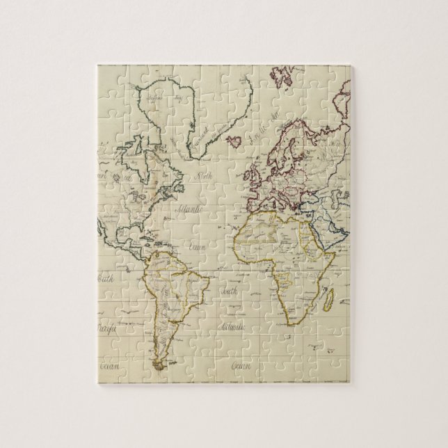 World map jigsaw puzzle (Vertical)