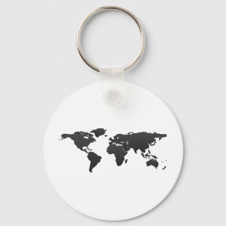 World Map Key Ring