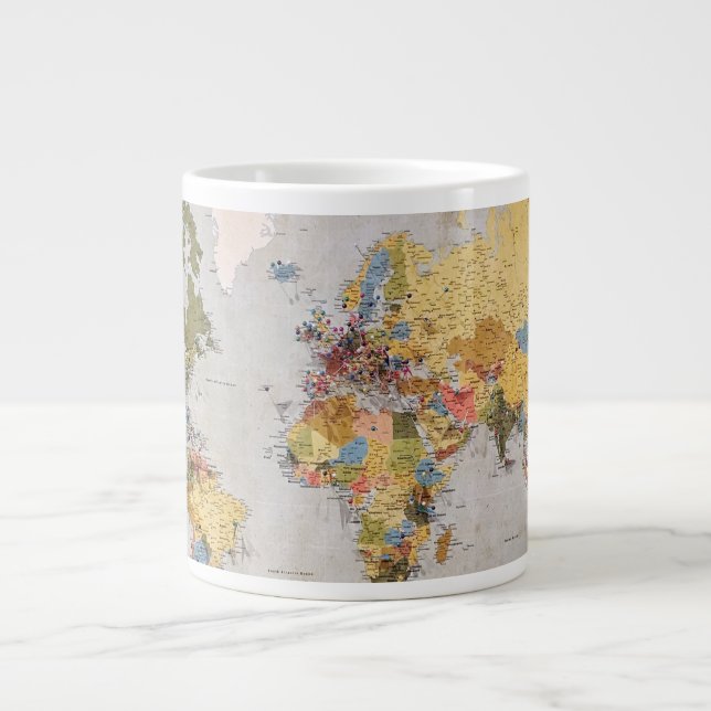 world map large coffee mug (Front)