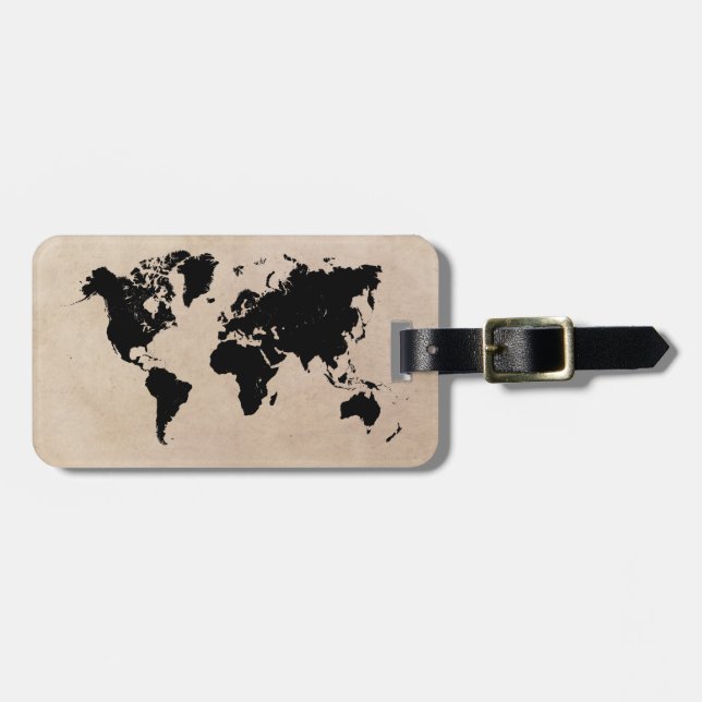 world map Luggage Tag (Front Horizontal)