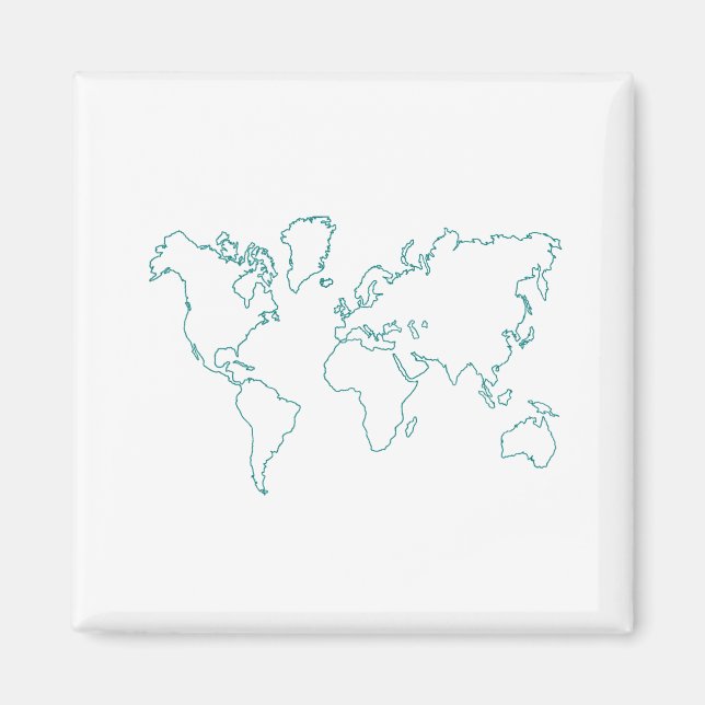 World Map Magnet (Front)