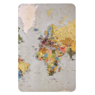 world map magnet