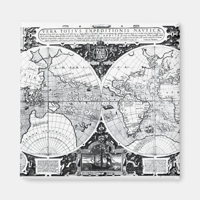 World map magnet (Front)
