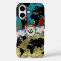 World Map monogram