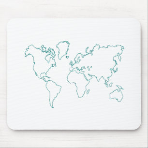 World Map Mouse Pad