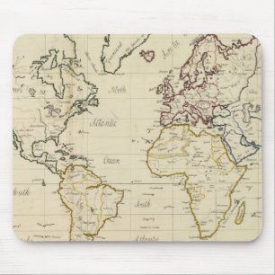 World map mouse pad
