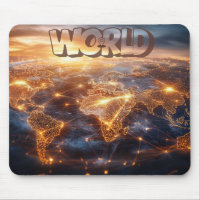 World Map Mouse Pad Travel-Inspired Mouse Pad