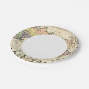 World Map of Clothing Styles Paper Plate