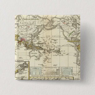 World Map of Diseases 15 Cm Square Badge