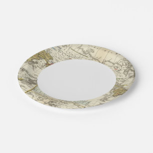 World Map of Diseases Paper Plate