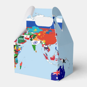 World Map of Flags Favor Box